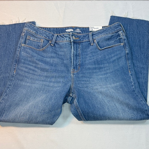 Old Navy Denim - Old Navy Classic High Rise Power Slim  Straight Blue Jeans Sz 14